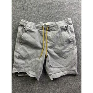 Lira Shorts Mens Medium Grey Raw Hem Drawstring Casual TJ10099